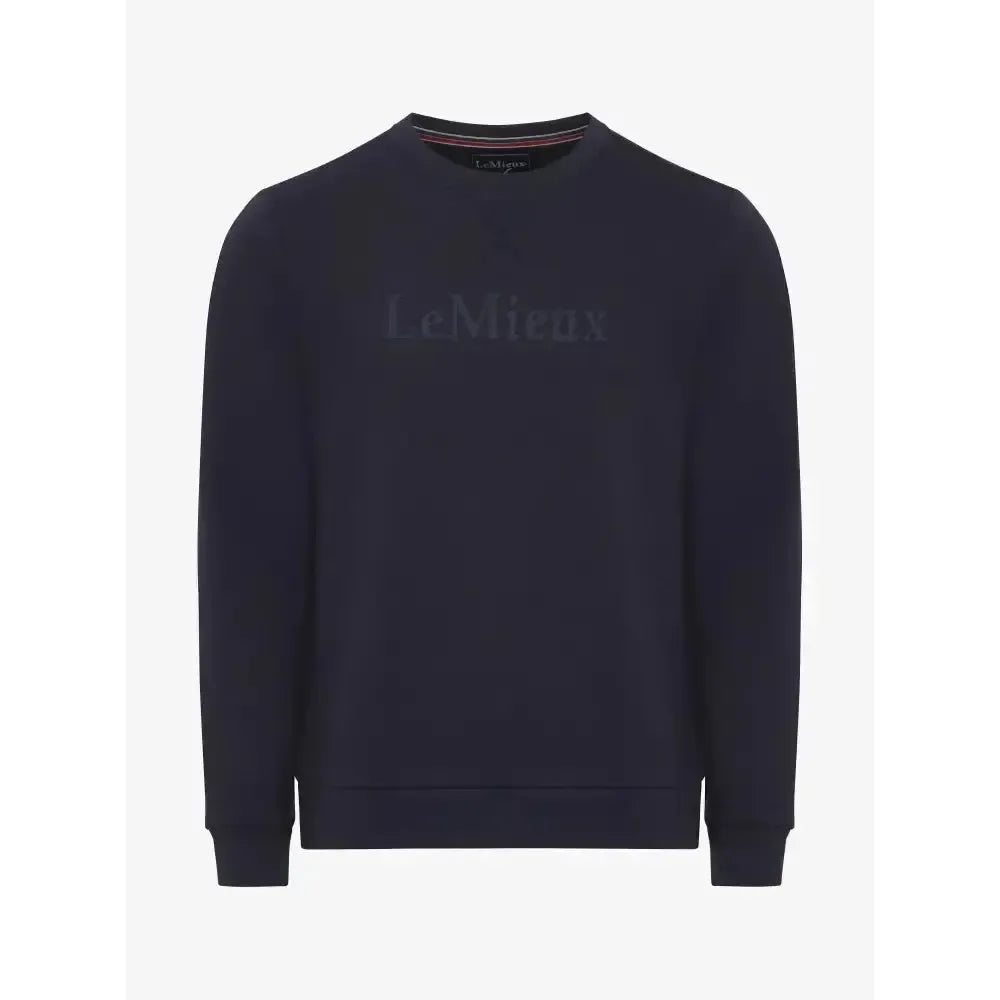 LeMieux Mens Elite Round Neck Sweater Navy X Small Jumpers & Hoodies