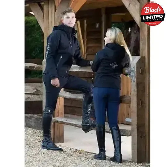 LeMieux Mens Elite Soft Shell Jacket Black X Small Black Outdoor Coats