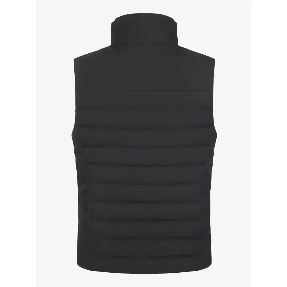 Lemieux mens gilet black quilted puffer vest with high collar made of cosy dupont synthetic for year round wear