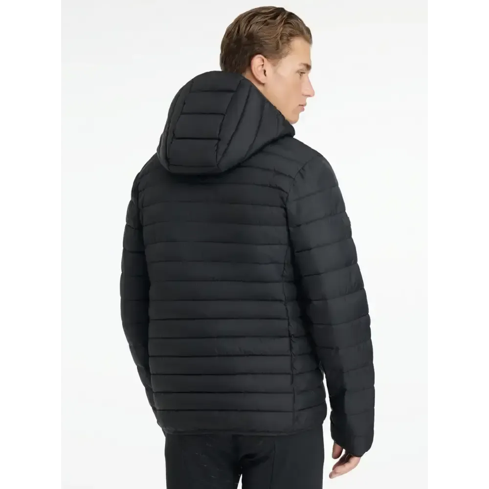 Lemieux Mens Hooded Puffer Jacket Black Black X-Small Outdoor Jackets