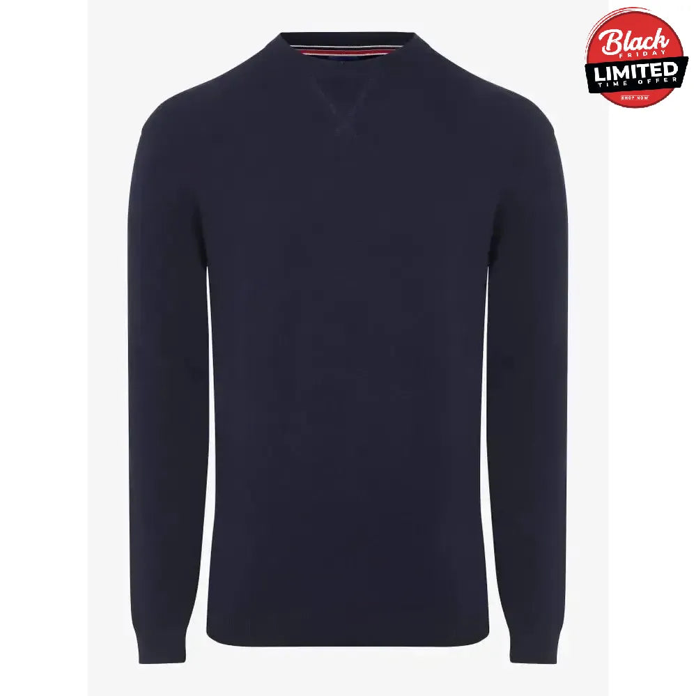 LeMieux Mens Knitted Round Neck Jumper Navy X Small Jumpers & Hoodies