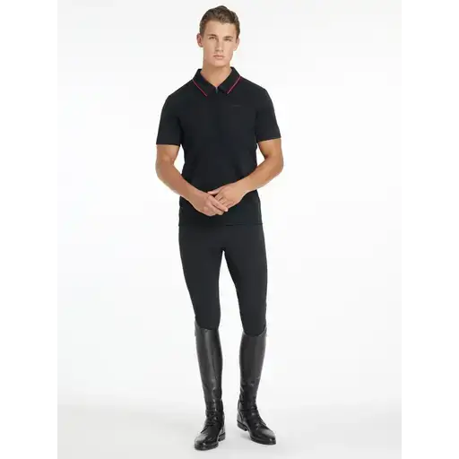 Lemieux Mens Performance Polo Black Black X-Small Polo Shirts