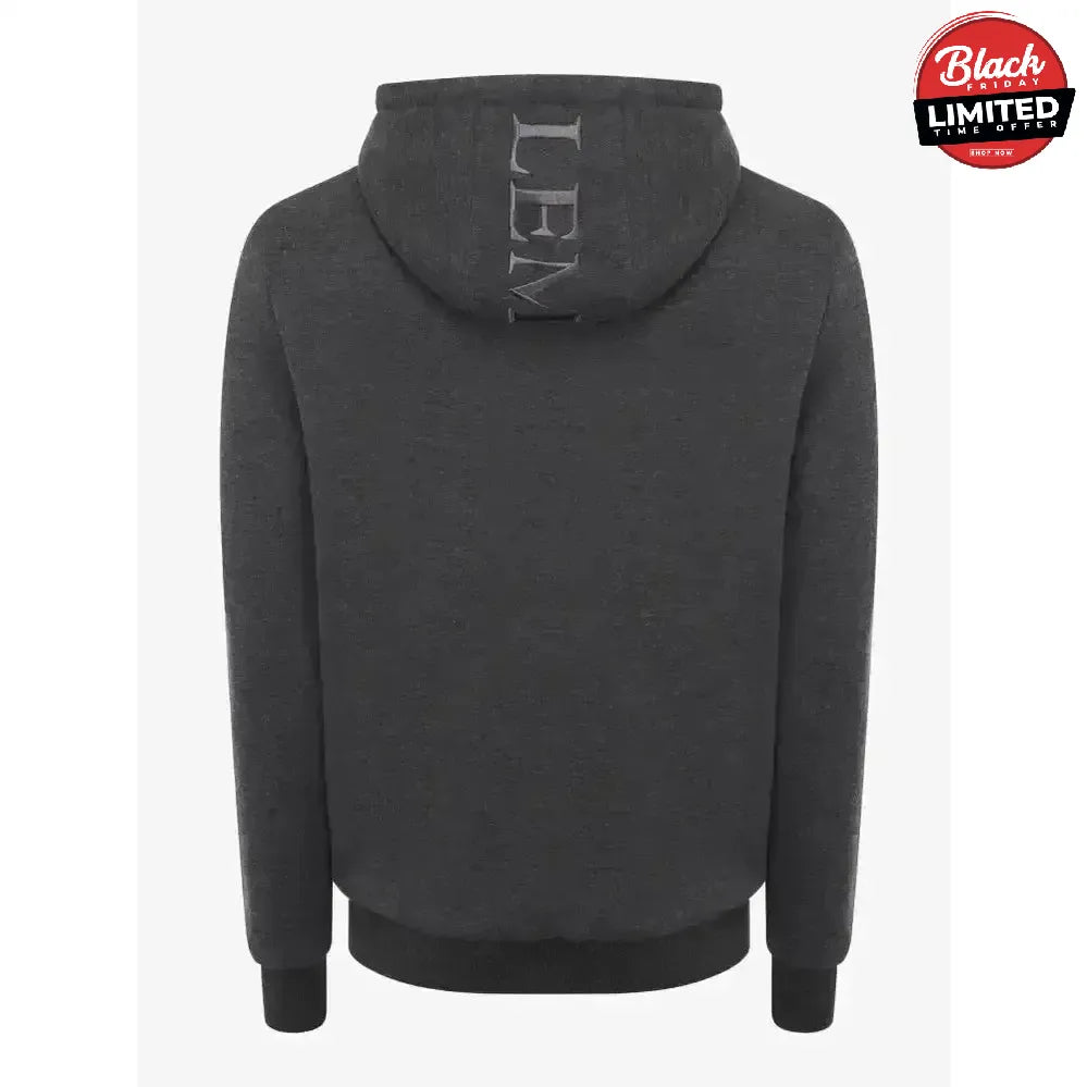 LeMieux Mens Zip Through Fleece Hoodie Graphite X Small Hoodies