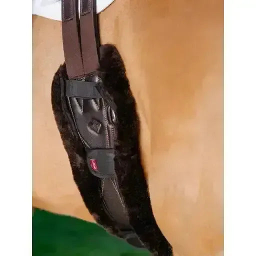 LeMieux Merino+ Anatomic Jumping Girth Cover Brown Brown Small Girth Covers