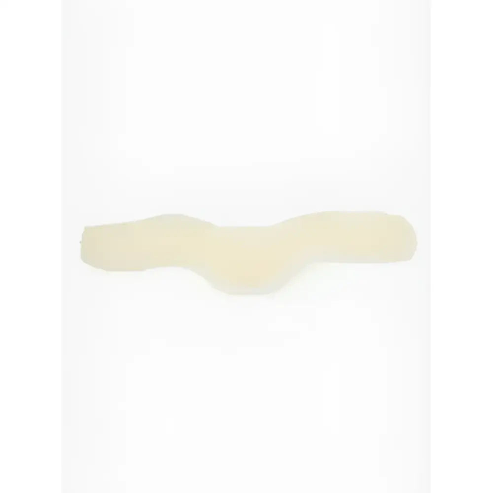 A pale yellow soft adhesive bandage with a curved shape for the lemieux merino anatomic jumping girth cover natural