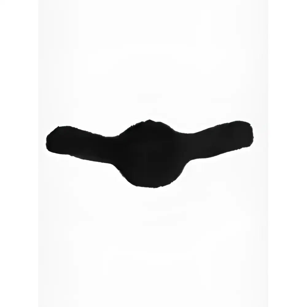 Black plush-furred girth cover black with anatomic long stud design and two elongated extensions by LeMieux