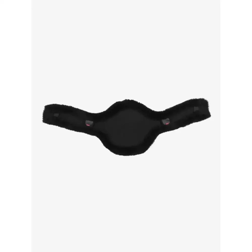 Black faux fur waist belt with plush soft texture and sleek design for lemieux merino anatomic long stud girth cover black