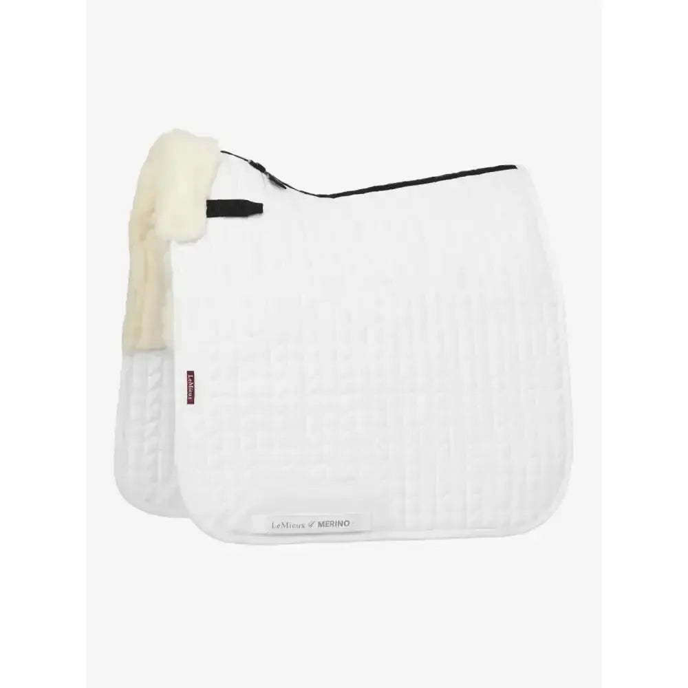 LeMieux Merino+ Half Lined Dressage Square White/Natural Medium White/Natural Dressage Saddle Pads