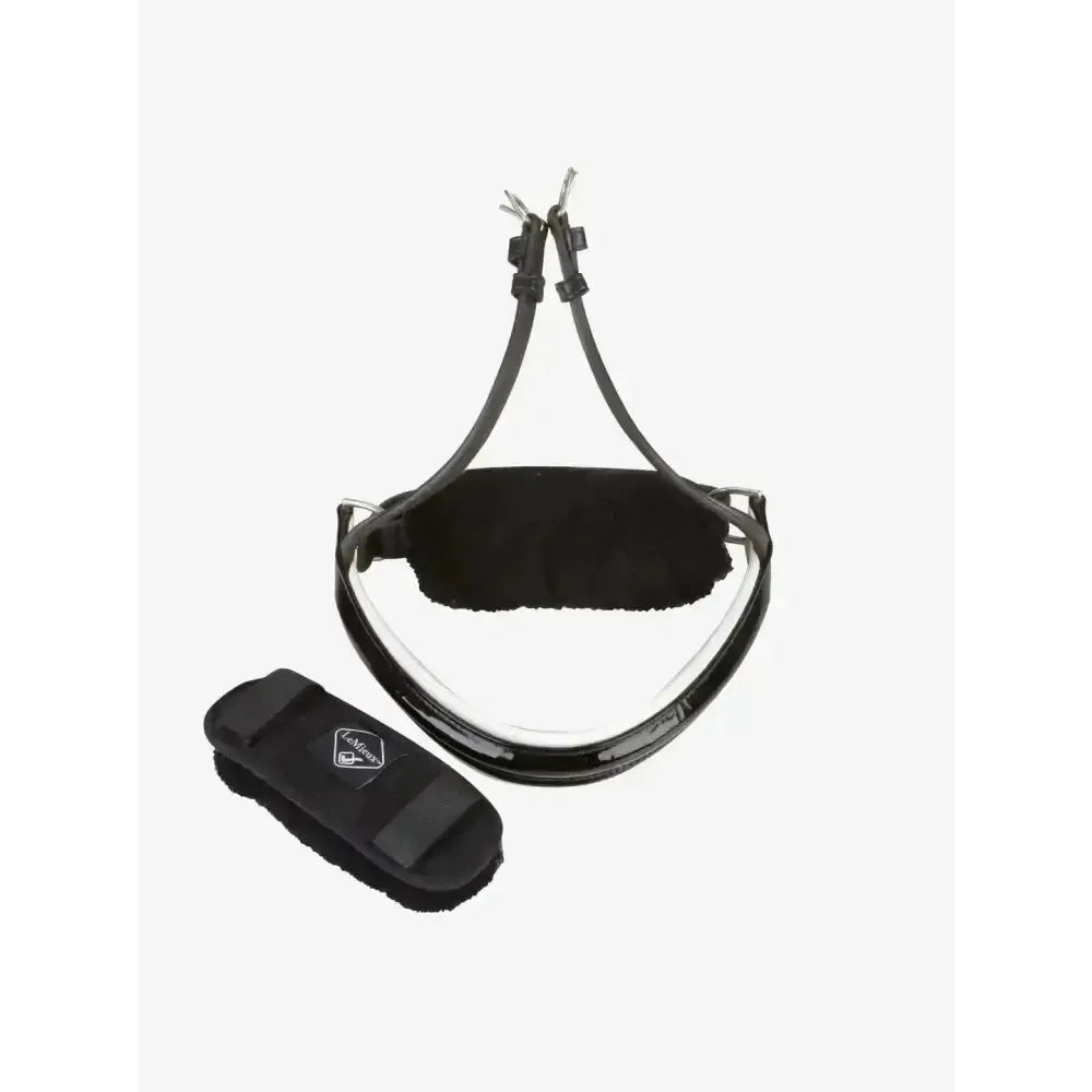LeMieux Merino+ Noseband Guard Black One Size Black Noseband Covers