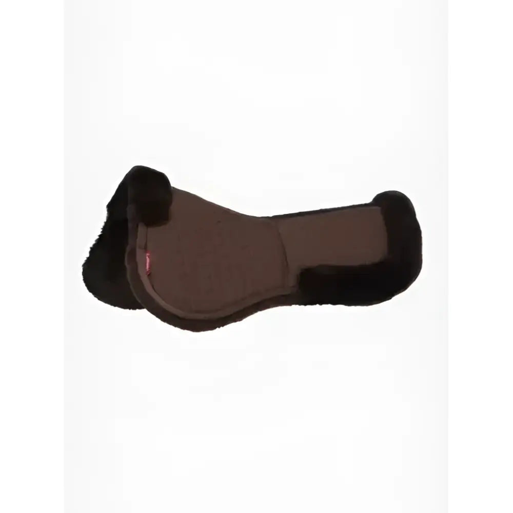 Black and brown lemieux merino+ prosorb pocket half pad with quilted center and plush fleece edges