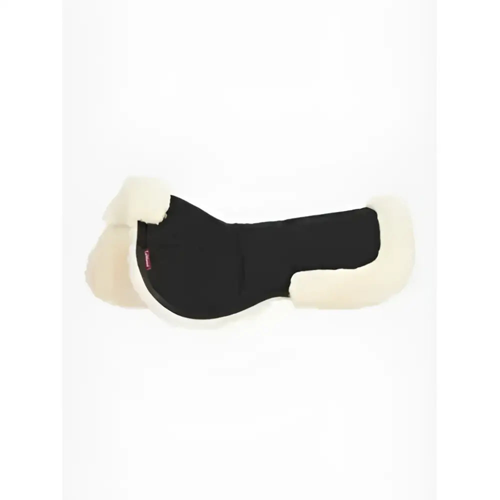 Black lemieux merino+ prosorb pocket half pad with cream fleece trim and sheepskin lining in natural tones
