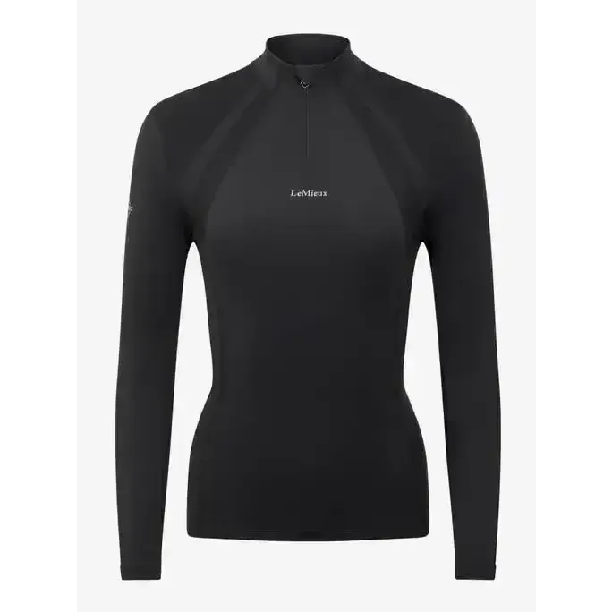 LeMieux Mia Mesh Long Sleeve Base Layer Black UK 8 Black Base Layers