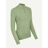 Lemieux Mia Mesh Long Sleeve Base Layer Thyme 6 LeMieux Baselayers Spring Summer 2024 From Barnstaple Equestrian Supplies