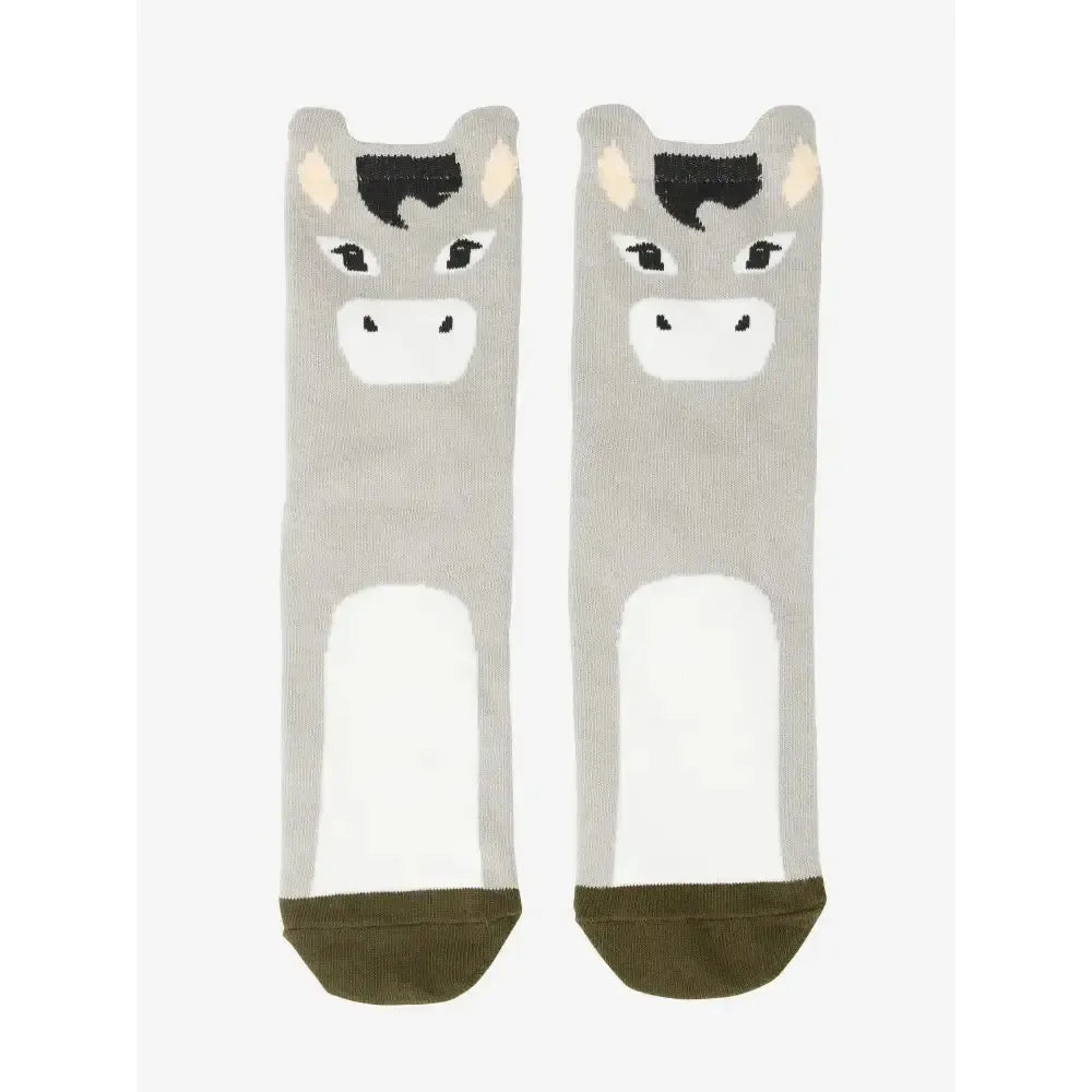 Lemieux Mini Character Socks 2 pack Donkey UK Child Shoe 6-8 Donkey Socks Riding Socks