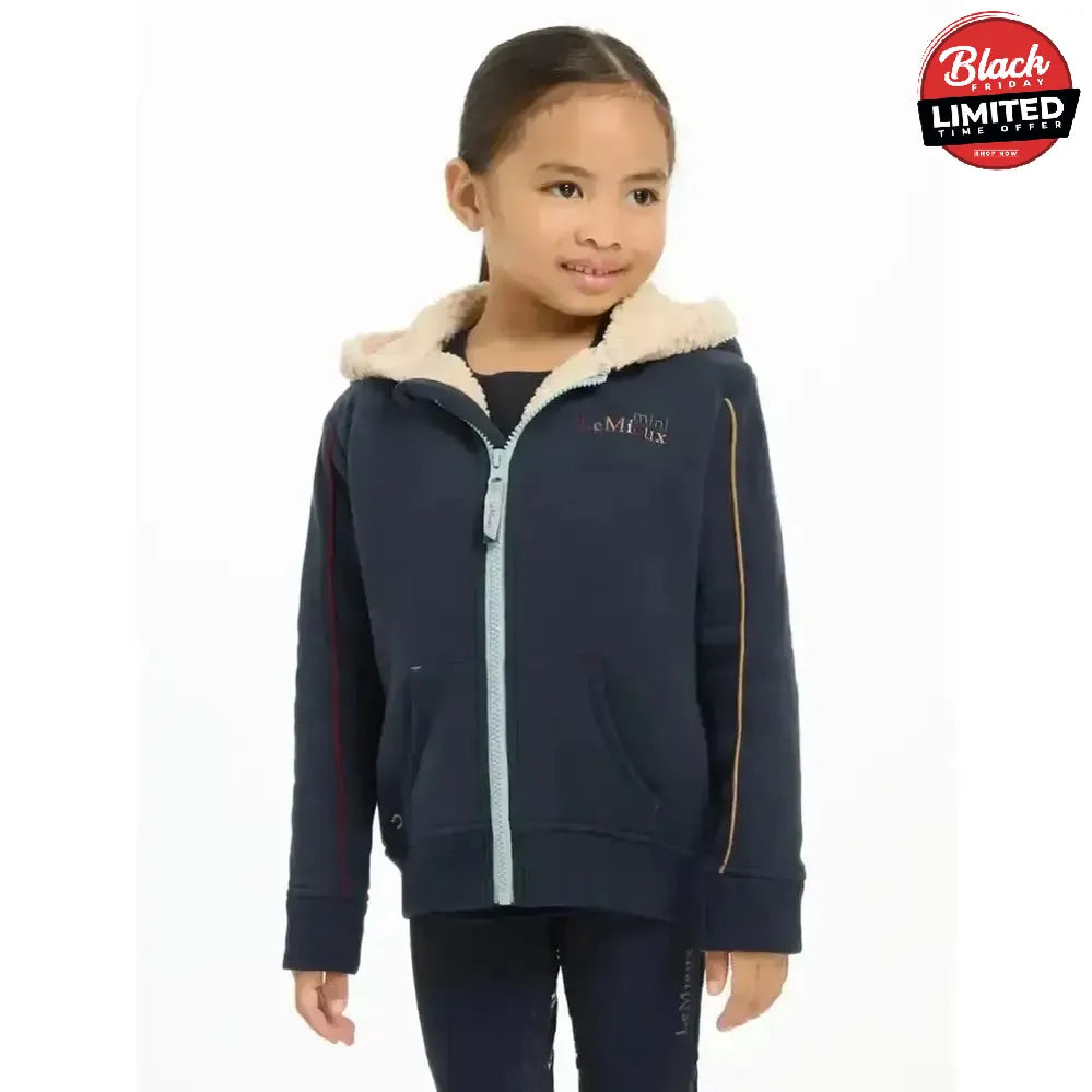 Lemieux Mini Charlie Lined Hoodie Navy 3-4 Years Navy Hoodies