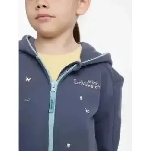 Lemieux Mini Charlie Zip Through Dusk Blue Dusk Blue 3-4 Years Hoodies