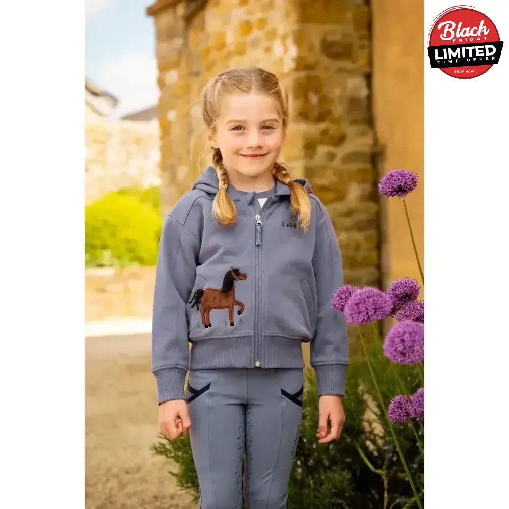 Lemieux Mini Charlie Zip Through Jay Blue 5-6 Years Hoodies