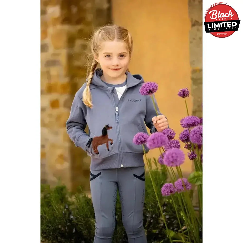 Lemieux Mini Charlie Zip Through Jay Blue 5-6 Years Hoodies