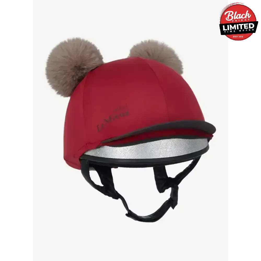 Lemieux Mini Double Pom Hat Silk Ember Ember Hat Silks