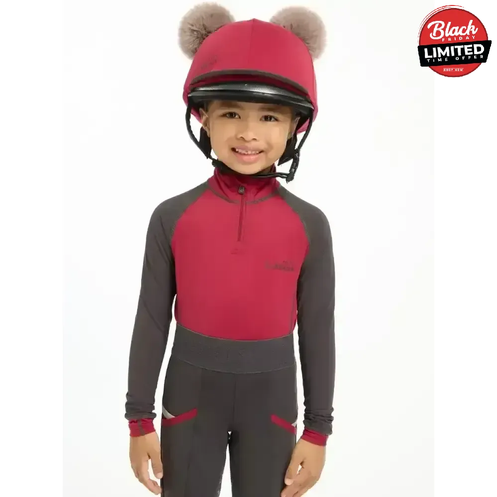 Lemieux Mini Double Pom Hat Silk Ember Ember Hat Silks