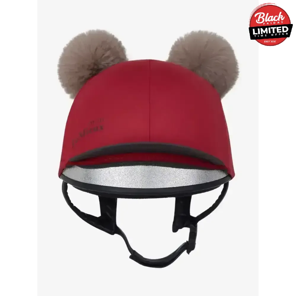 Lemieux Mini Double Pom Hat Silk Ember Ember Hat Silks