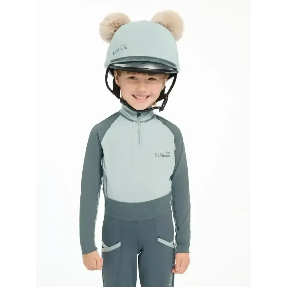 Lemieux Mini Double Pom Hat Silk Glacier Glacier Hat Silks