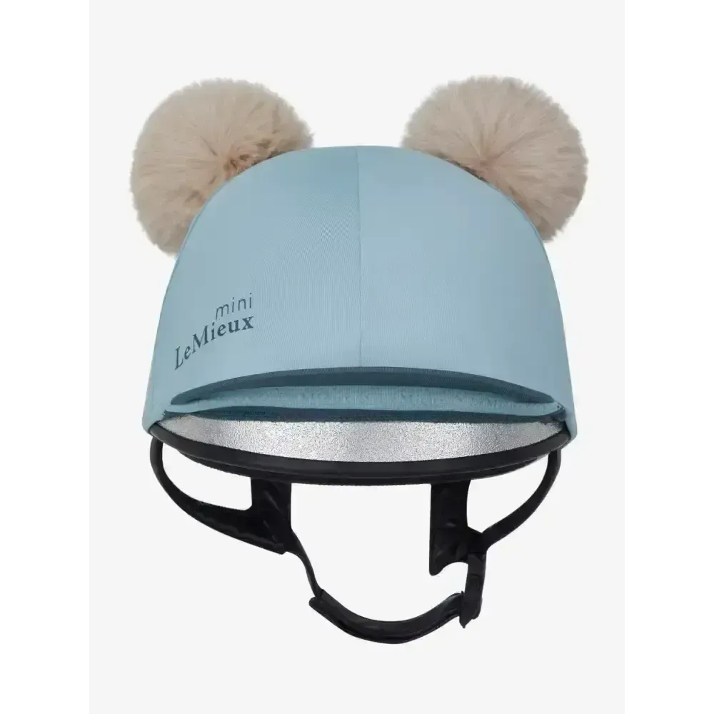 Lemieux Mini Double Pom Hat Silk Glacier Glacier Hat Silks