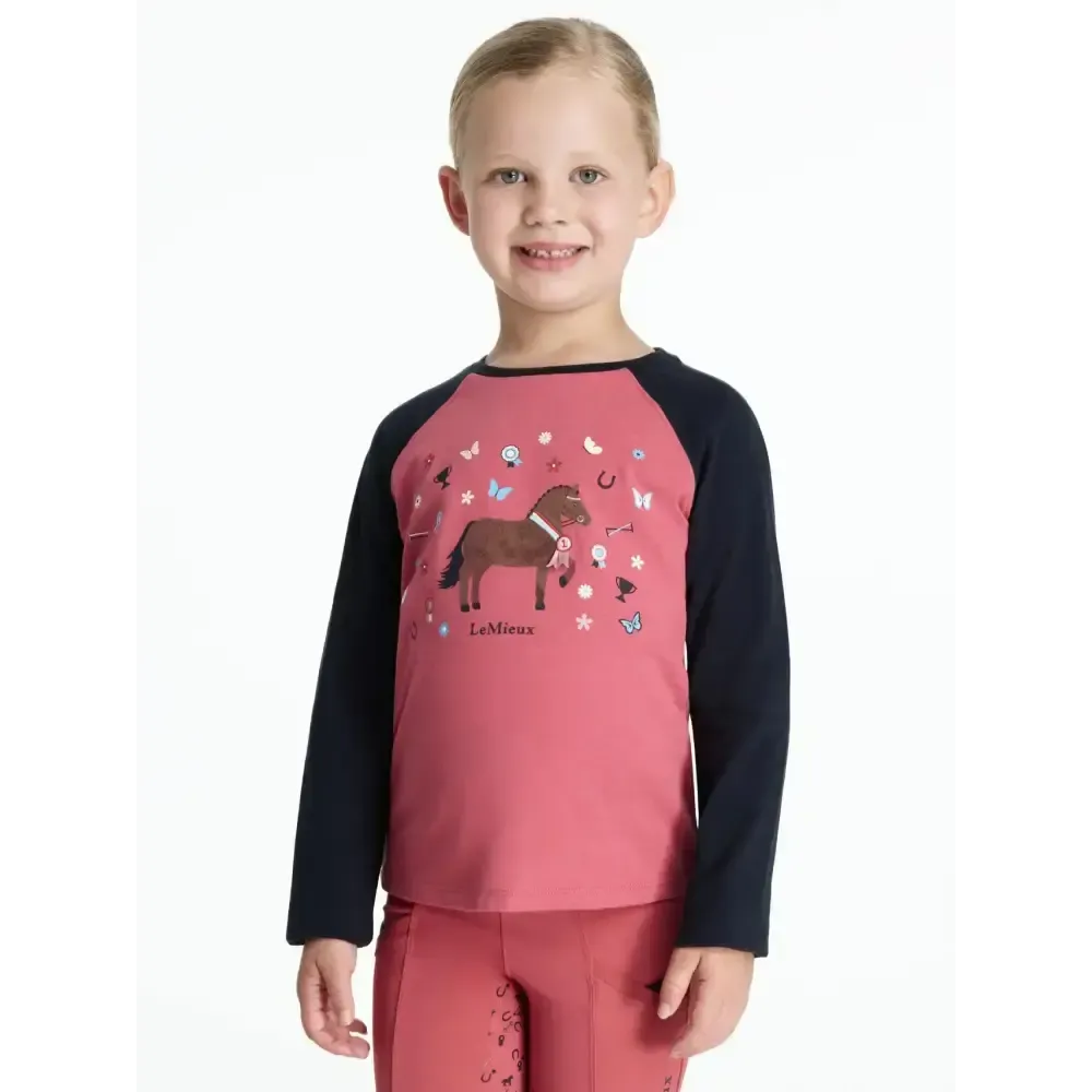 Lemieux Mini Jamie Chancer Long Sleeve Top Cranberry Cranberry 3-4 years T Shirts