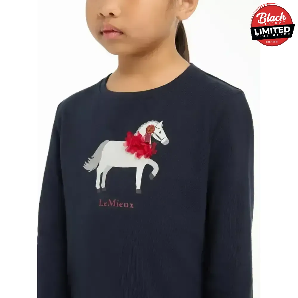 Lemieux Mini Jessie Long Sleeve Top Navy 3-4 Years Navy Base Layers