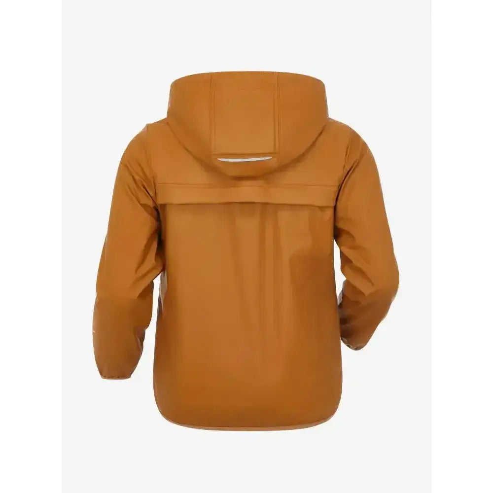 A sleek mustard-yellow lemieux mini milo winter jacket with smooth water-resistant fabric and subtle seam details