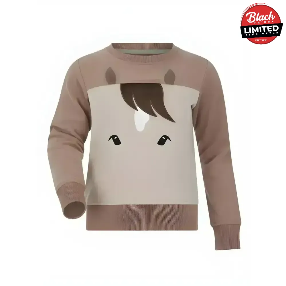 Lemieux Mini Pony Sweatshirt Stone 5-6 Years Jumpers & Hoodies