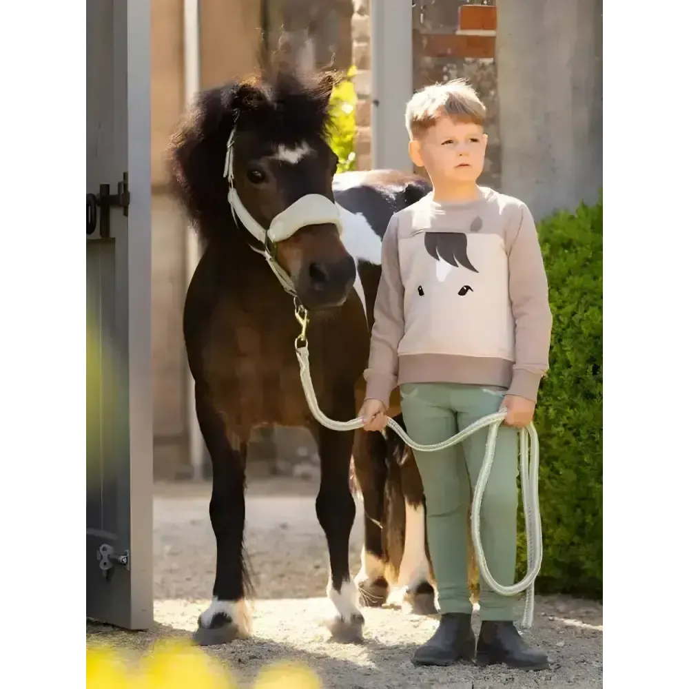 Lemieux Mini Pony Sweatshirt Stone 5-6 Years Jumpers & Hoodies