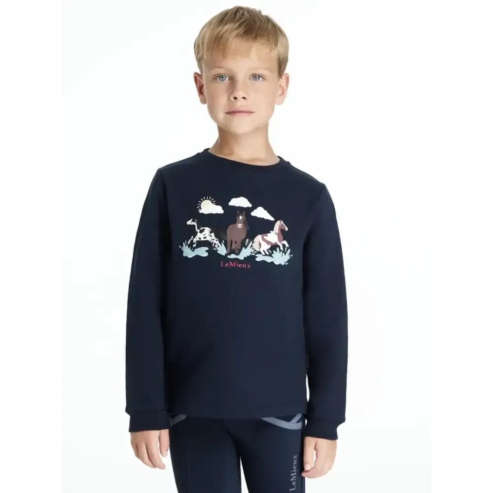 Lemieux Mini Poppy Long Sleeve Top Navy Navy 3-4 years Jumpers