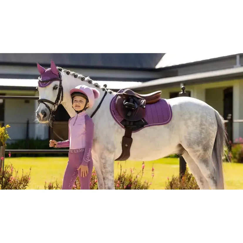 Lemieux Mini Suede Close Contact Square Mallow Mallow X-Small Saddle Pads