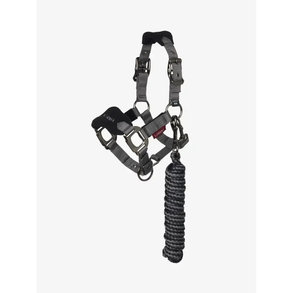 LeMieux Mini Vogue Headcollar & Leadrope Black Black Super Mini Headcollars