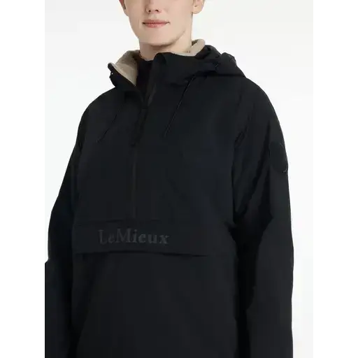 Lemieux Phoebe Half Zip Waterproof Anorak Black Black UK 6 Outdoor Coats