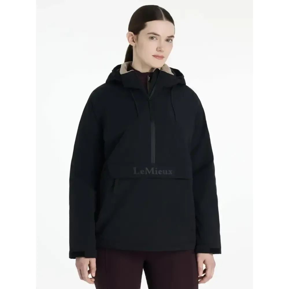 Lemieux Phoebe Half Zip Waterproof Anorak Black Black UK 6 Outdoor Coats
