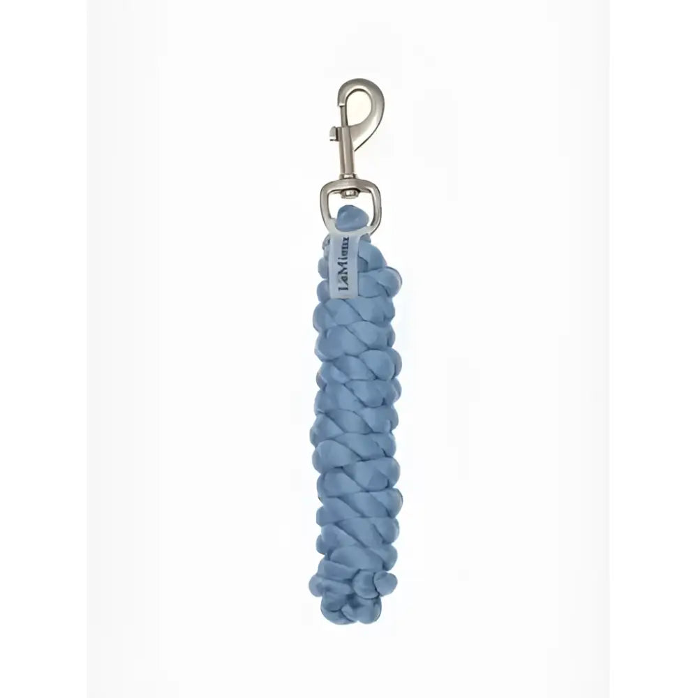 Light blue lemieux polycotton leadrope keychain with silver metal clip perfect for leadrope ice blue fans