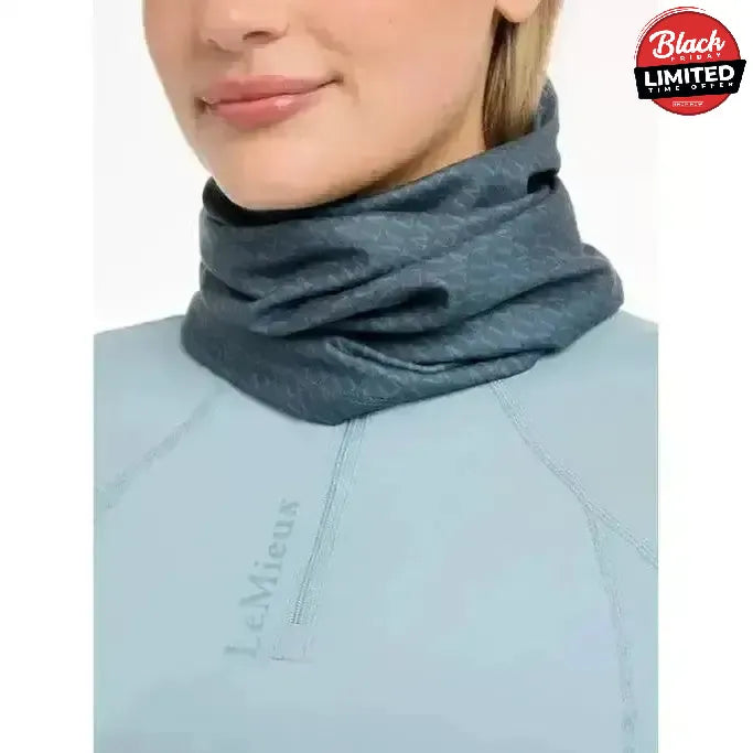 Lemieux Printed Stretch Snood Petrol Petrol Snoods