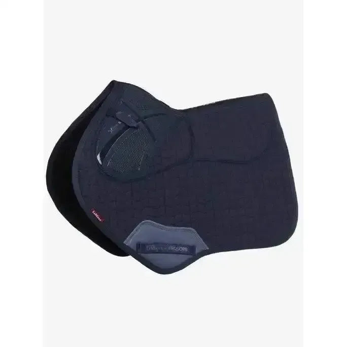 LeMieux ProSorb Plain 2 Pocket Close Contact Square Navy Large Navy Saddle Pads