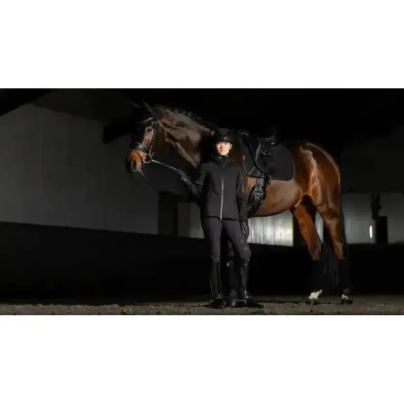 LeMieux ProSorb Plain 2 Pocket Dressage Square Black Large Black Dressage Saddle Pads