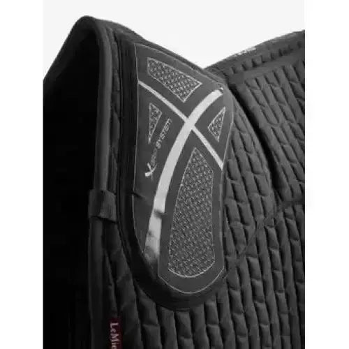 LeMieux ProSorb Plain 2 Pocket GP Square Black Large Black Corrective Saddle Pads