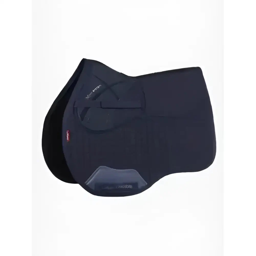 Black lemieux prosorb plain saddle pad with gray reinforced panel and improved high-density foam for all-day comfort