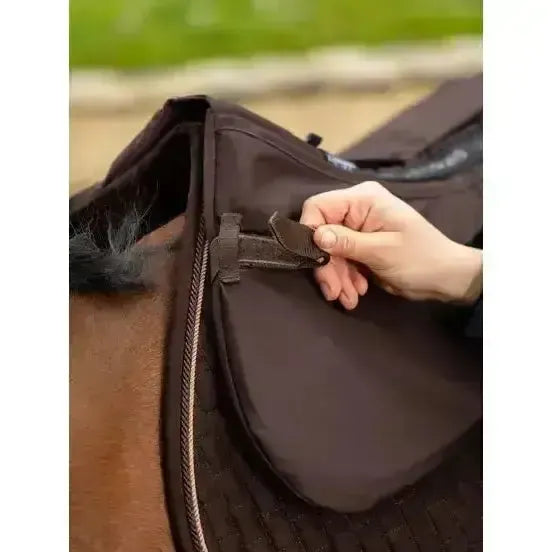 LeMieux ProSorb Plain 2 Pocket Half Pad Brown Medium Brown Corrective Saddle Pads