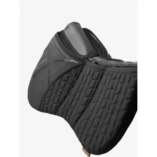 LeMieux ProSorb Plain 3 Pocket Quilted Half Pad Black Medium Black Corrective Saddle Pads