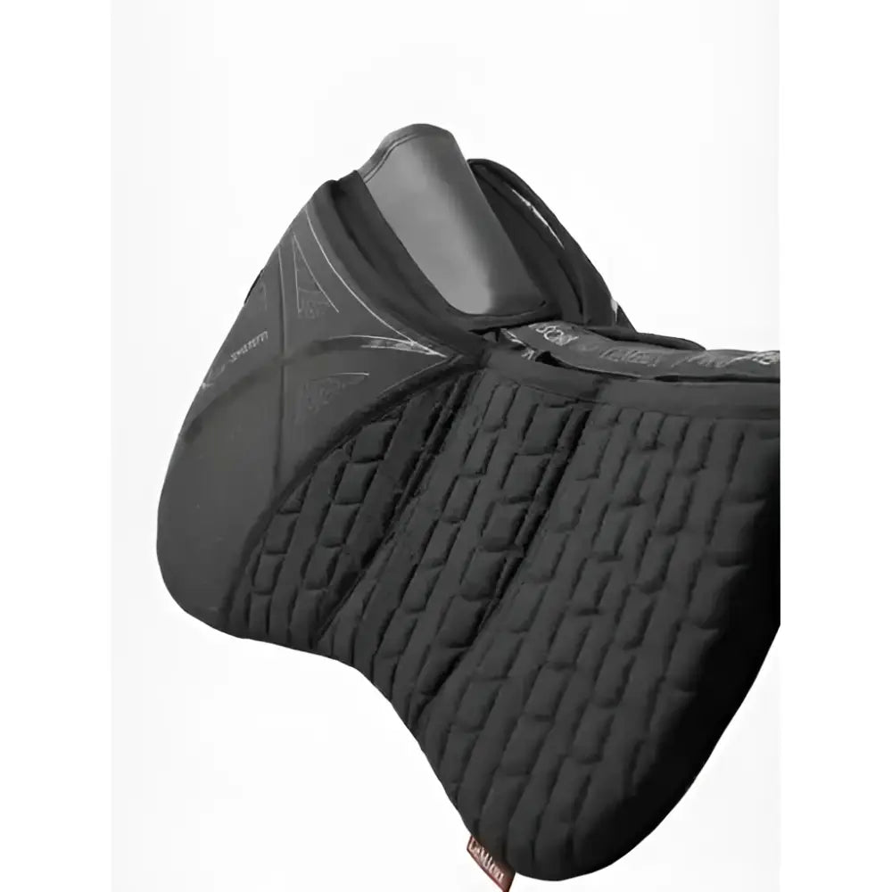 Black quilted lemieux prosorb plain pocket quilted half pad with sleek contoured design and embossed branding