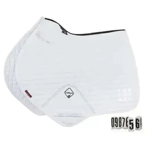 LeMieux Prosport Cotton Close Contact Competition Square White Large Saddle Pads