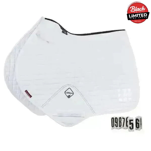 LeMieux Prosport Cotton Close Contact Competition Square White Large Saddle Pads