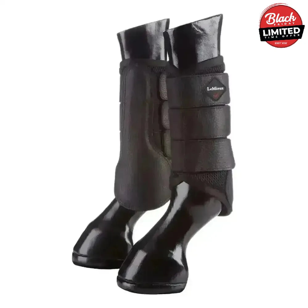 LeMieux Prosport Mesh Brushing Boots - Black Small Brushing Boots