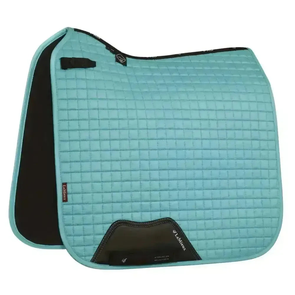 LeMieux Prosport Suede Dressage Square Azure Large Dressage Saddle Pads